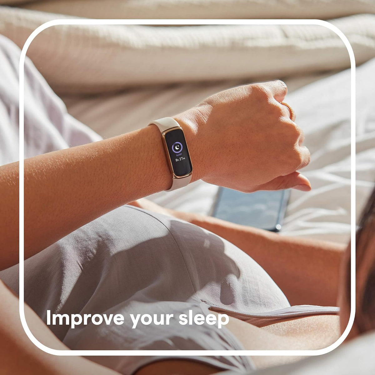 Fitbit Luxe Special Edition Fitness and Wellness Tracker, Gorjana Soft Gold S...