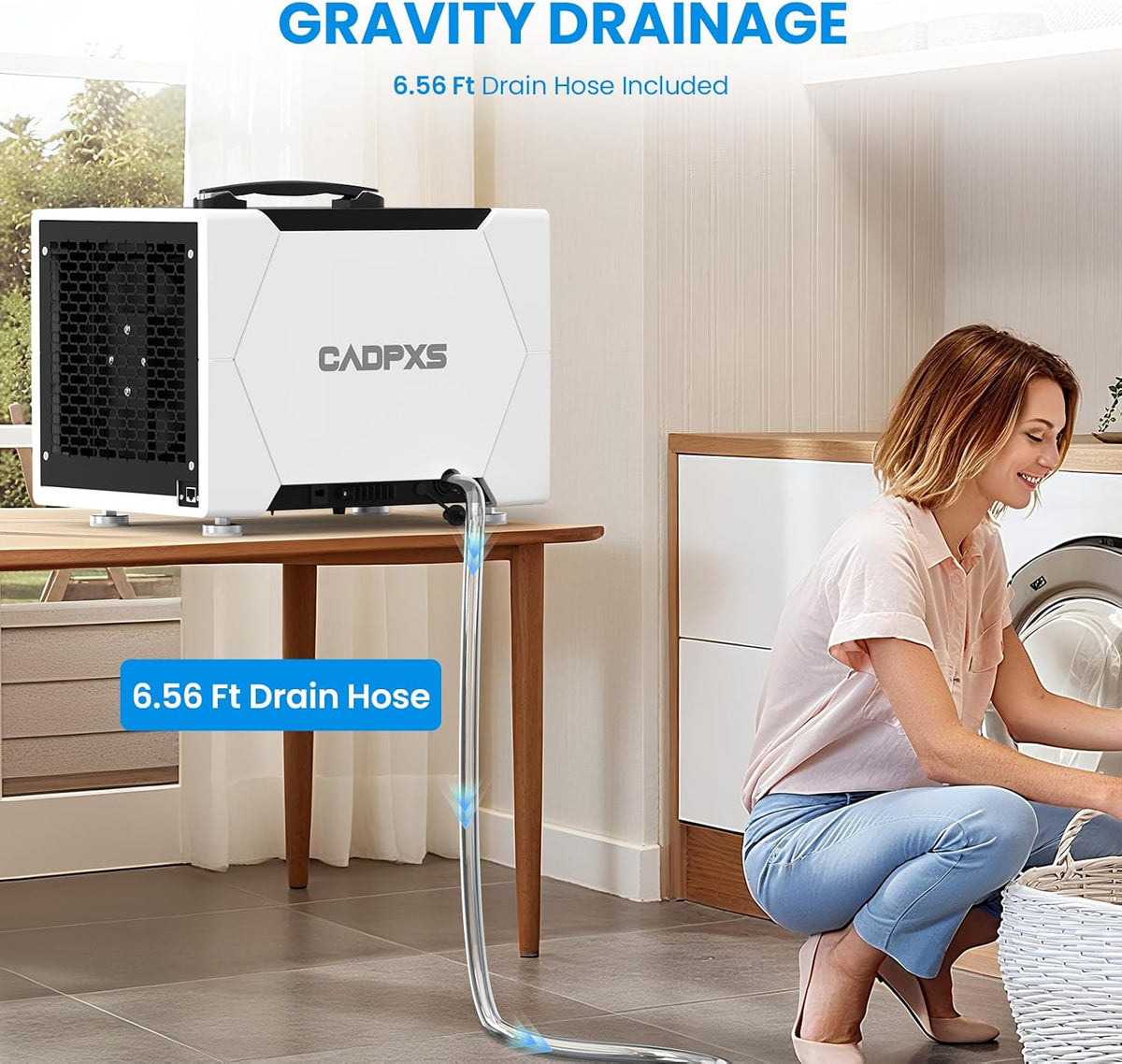 CADPXS 80 Pints Crawl Space Dehumidifier with Drain Hose