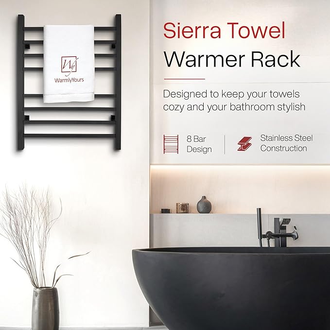 WarmlyYours Heated Towel Rack for Bathroom