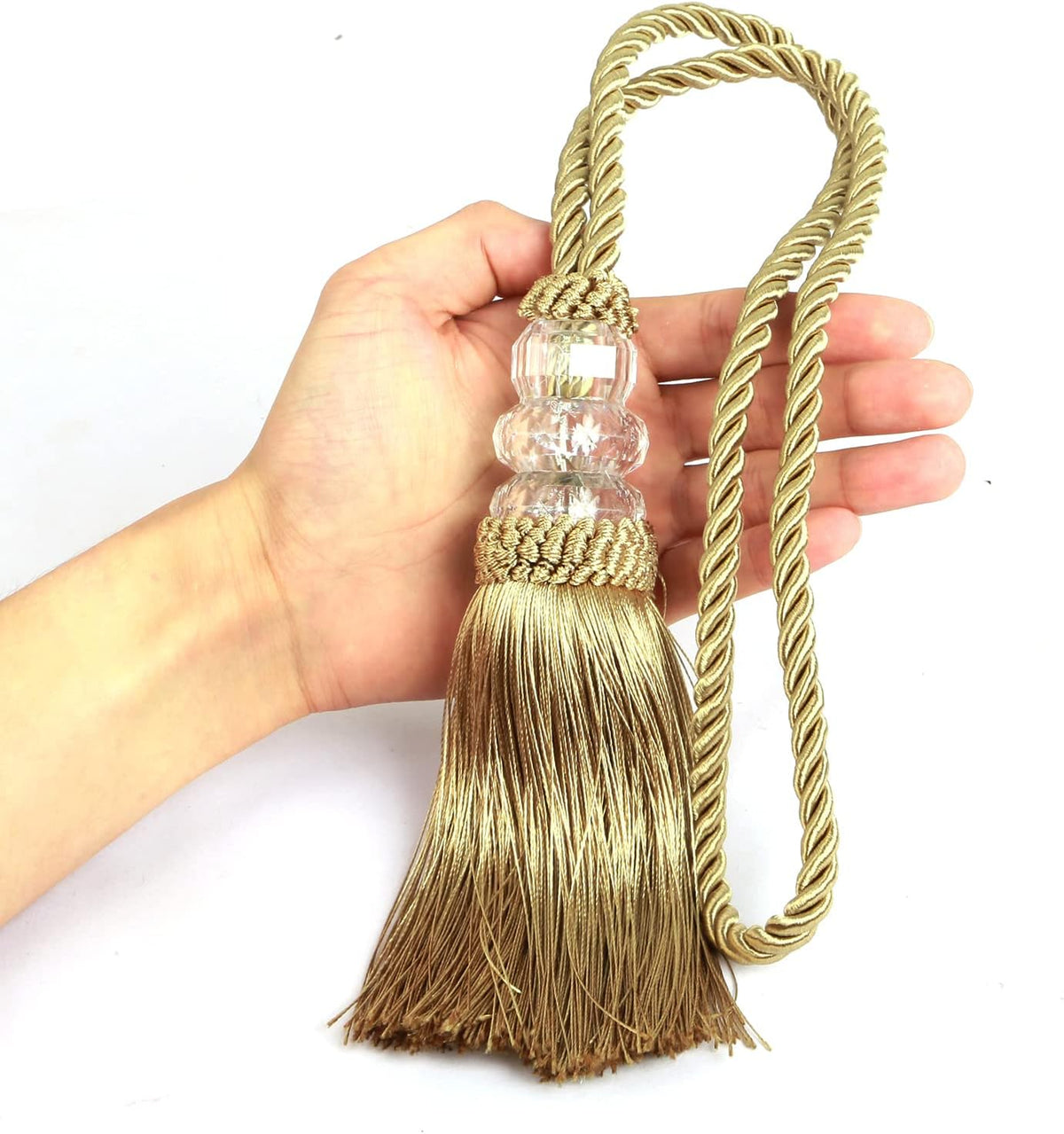 6 Pack Curtain Tiebacks with Tassel, Gold | Tassel Curtain Tiebacks, Rope Cur...