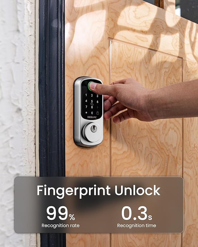 DESLOC Smart Door Lock B200, Smart Deadbolt Lock, Keyless Entry Door Lock
