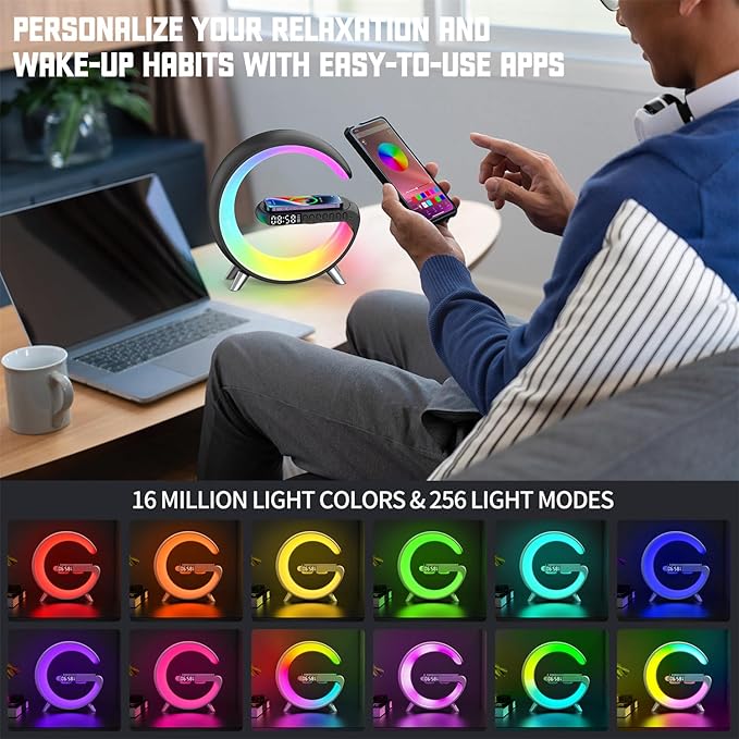 Smart Table Lamp, 15W Wireless Charger Station