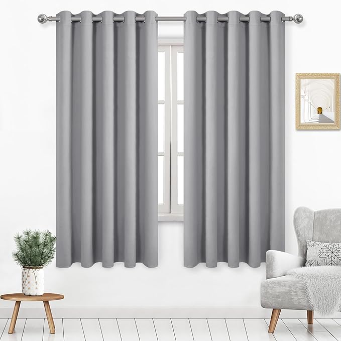 DWCN Blackout Curtains for Bedroom, Room Darkening Thermal Drapes, 60W Inch