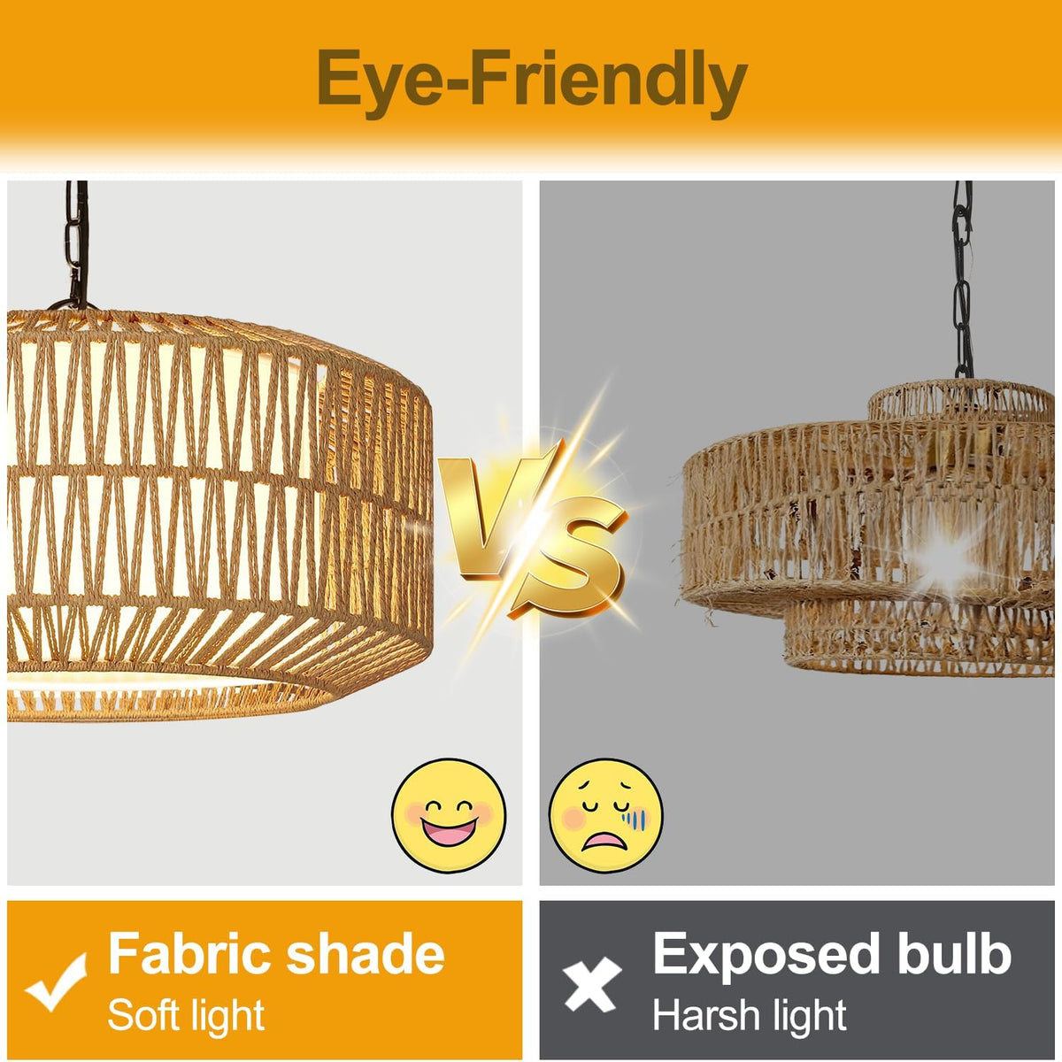 19" Rattan Chandelier for Dining Room, Boho Dining Room Light Fixture