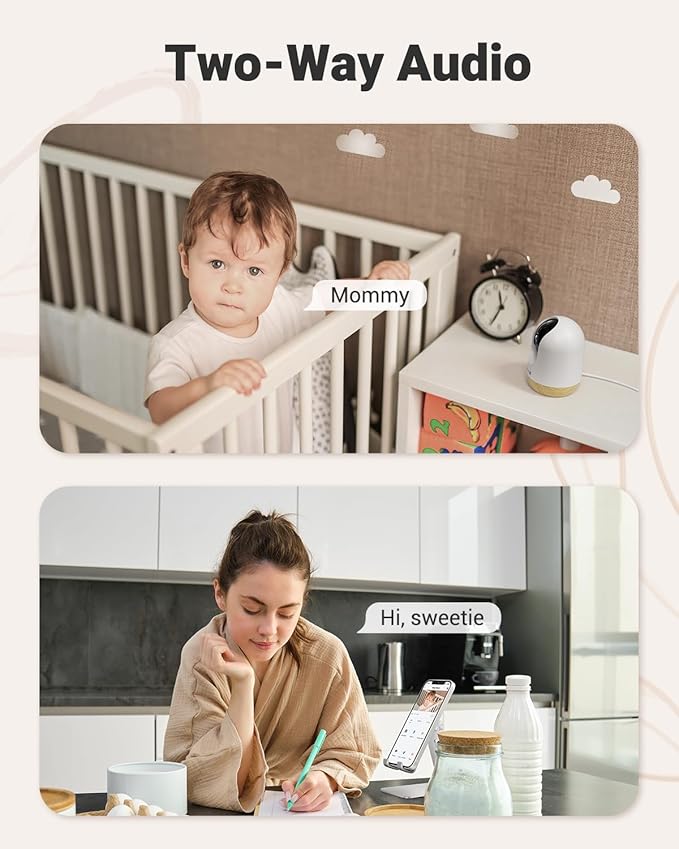MUBVIEW 5G WiFi Indoor Security Camera No Subscription, Pet Camera