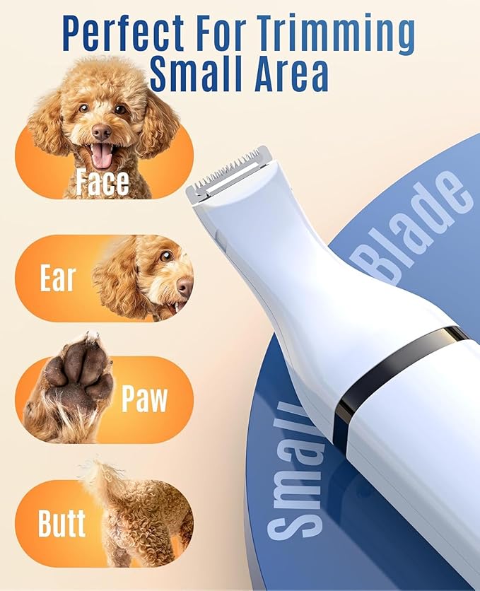 oneisall Dog Nail Grinder and Paw Trimmer Kit 3 in 1 Quiet Rechargeable