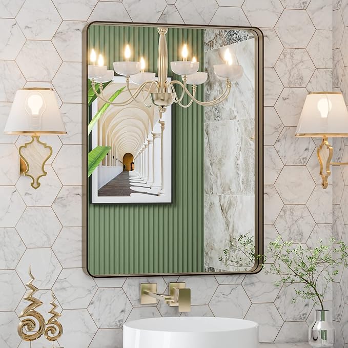 LOAAO 22”X30” Bronze Bathroom Mirrors