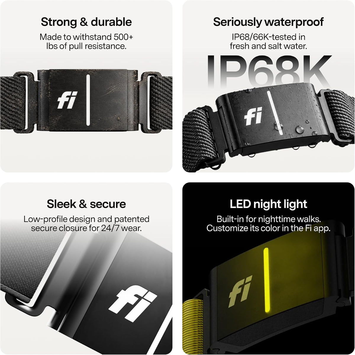 Fi Series 3+ GPS Dog Collar & Tracker, Membership Required, Gray XL