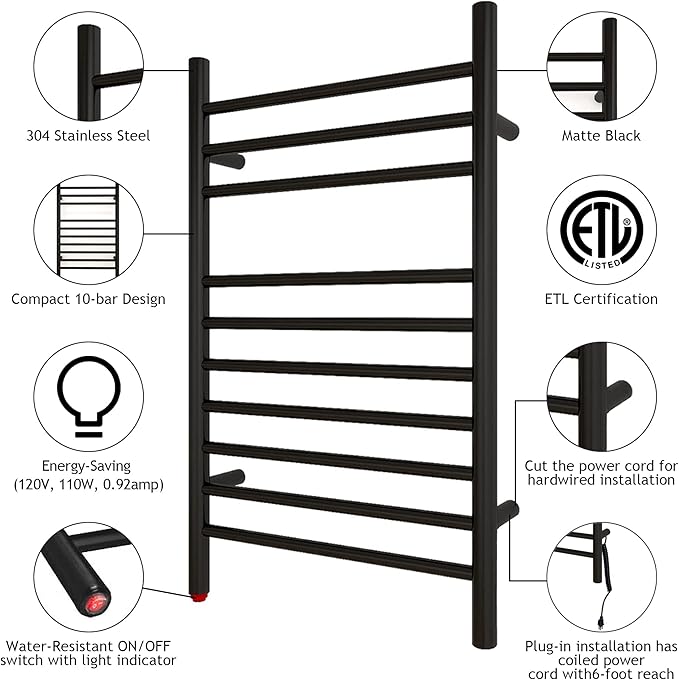 HEATGENE Towel Warmer, Compact Electric Towel Warmer