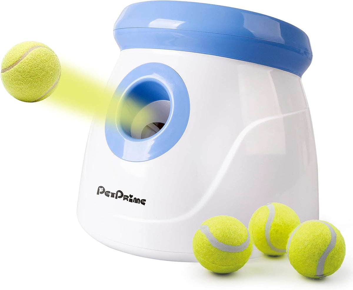 Pet Prime Automatic Dog Ball Thrower Launcher for Small and Medium Dogs, Inte...