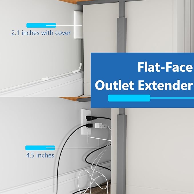 LIDER Flat-Face Outlet Extender (3-Pack)