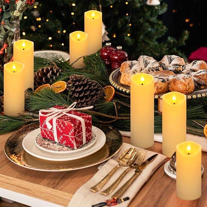 24 Pack Christmas Decoration Flickering Flameless Candles, Battery Operated