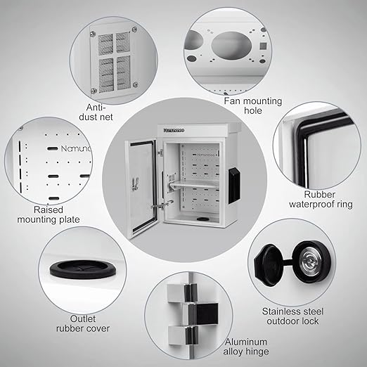 Outdoor Electrical Box, Cold-Rolled Steel Plate, Aluminum Alloy Back Beam
