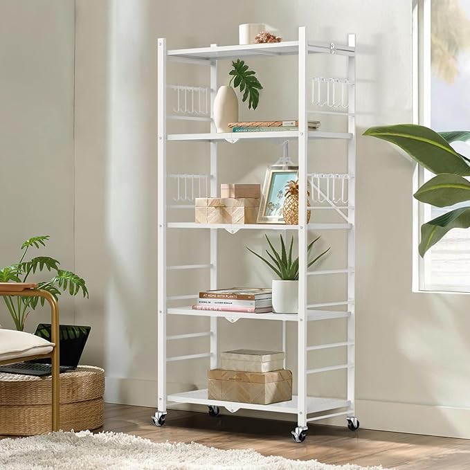 Himix 5-Tier Storage Folding Shelf