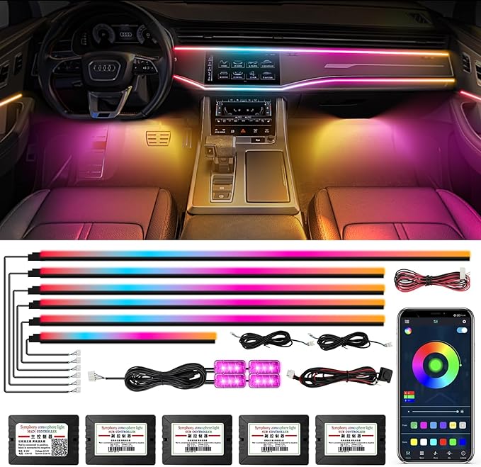 Dreamcolor Acrylic Interior Car Light 10 in 1 Automotive Ambient Light Kits