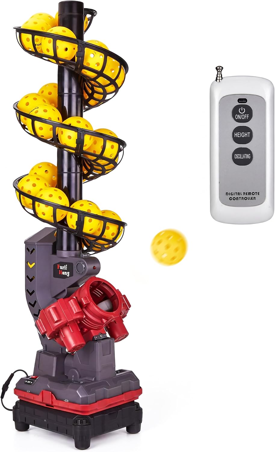 Furlihong 3816PBH Pickleball Machine with Remote Control