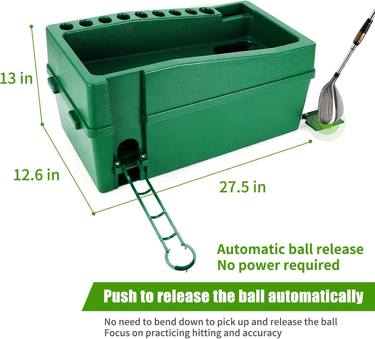 WBM Automatic Golf Tee Machine, Golf Ball Dispenser Tee, Golf Swing Trainer