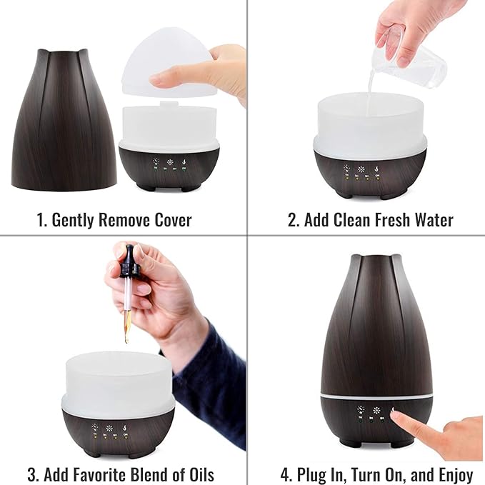 HealthSmart Essential Oil Diffuser, Cool Mist Humidifier and Aromatherapy (Pa...