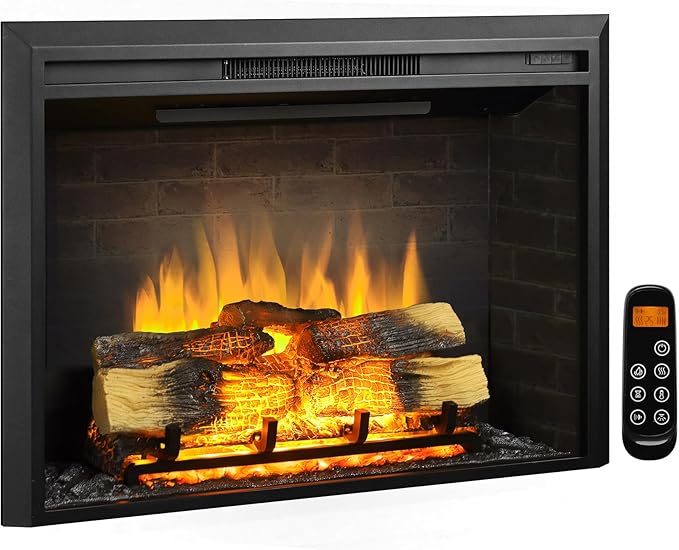 LegendFlame Carl 39" W Electric Fireplace Insert, Fireplace Heater 750/1...