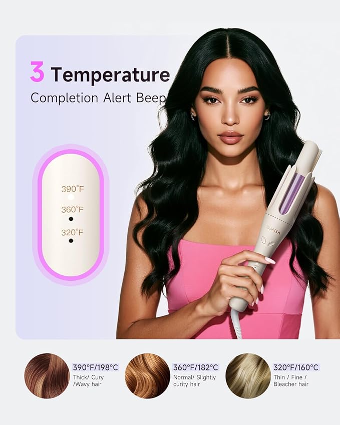 TSUYAGLA Automatic Hair Curler, 1 1/4 Inch Rotating Curling Iron