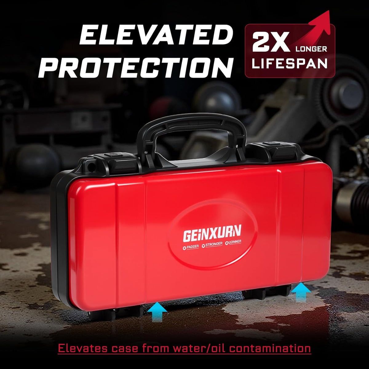 Geinxurn 3 Pieces Metal 11 Inches Steel Tool Organizer Portable Toolbox Red, ...