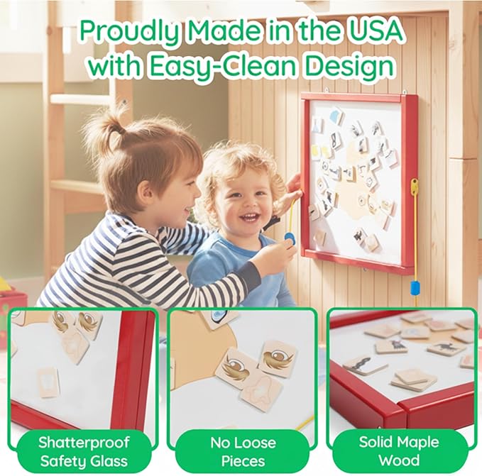 Magnetic Toddler Activity Wall Panel Toy – Interactive Wall Busy Board –