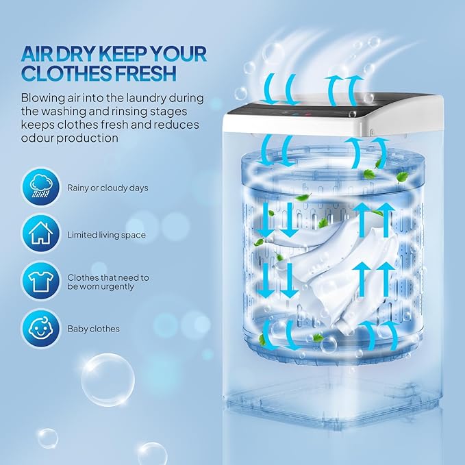 ROVSUN 30LBS Washing Machine, Full-Automatic Portable Washer