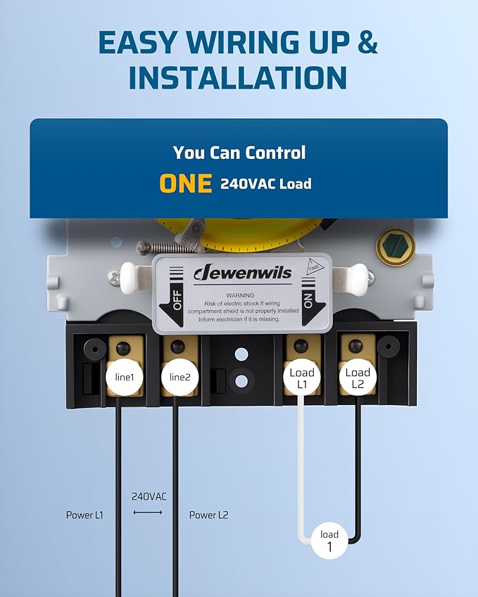 DEWENWILS 24-Hour Mechanical Timer Switch