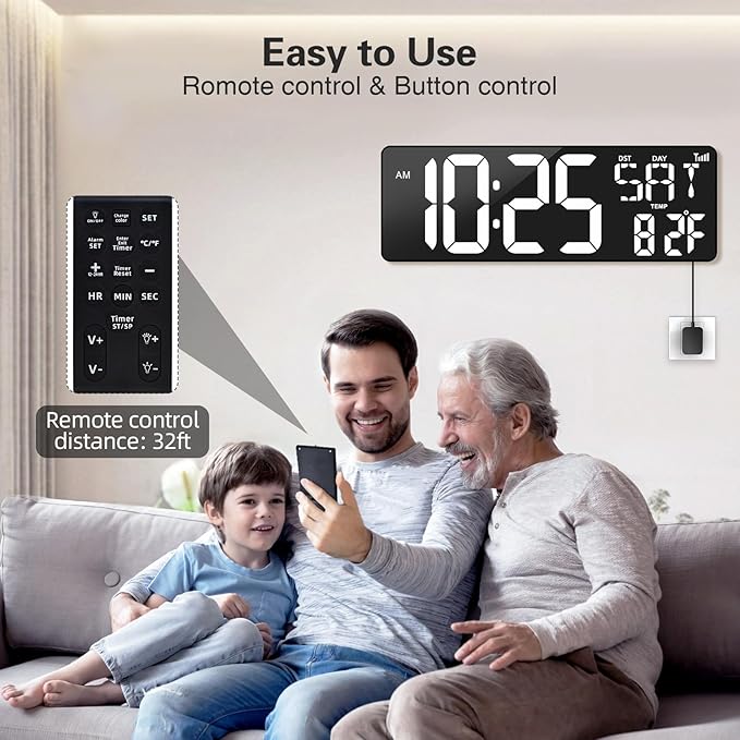 XREXS 16.5 in Large Display Wall Clock