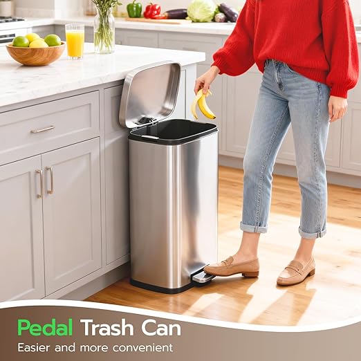 PayLessHere 8 Gallon Stainless Steel Trash Can