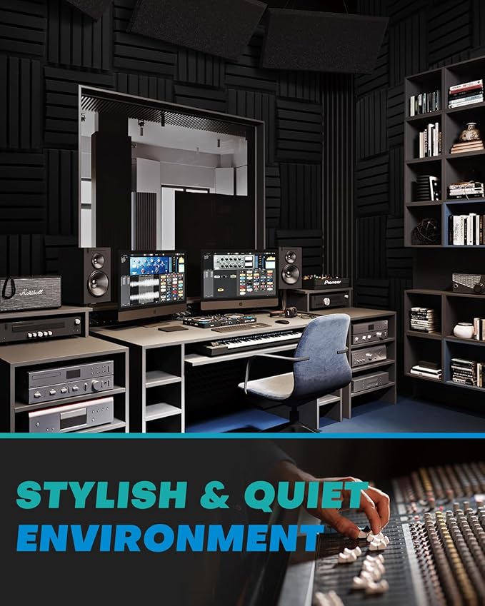 36Packs Curved Sound Proof Foam Panels