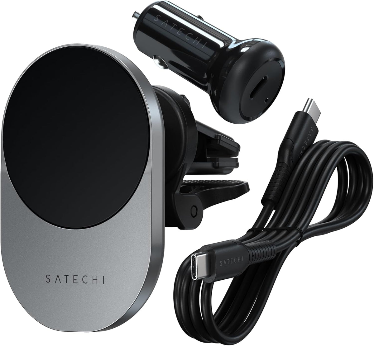 Satechi Qi2 Wireless Car Charger, 15W Fast Charging
