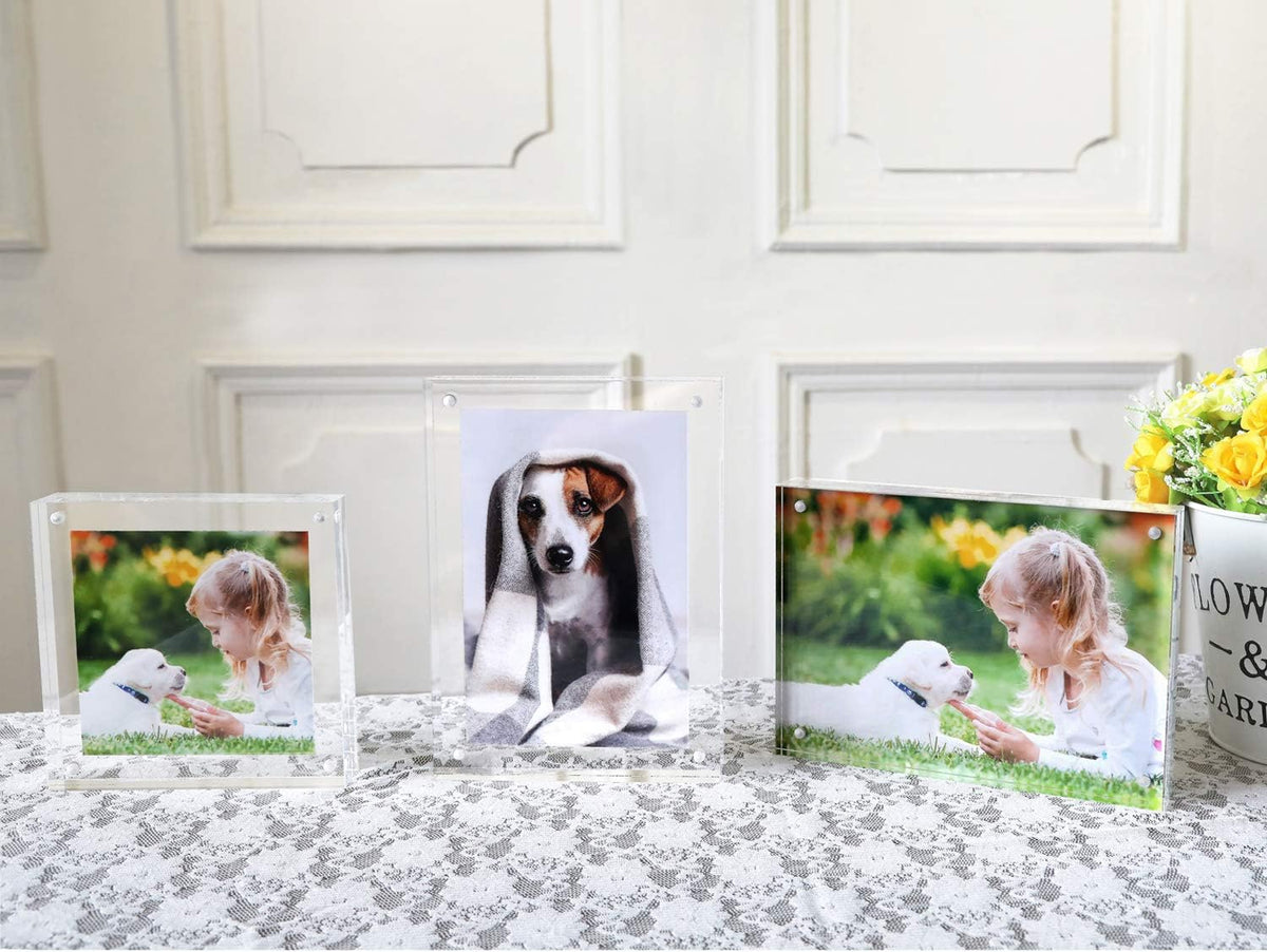 Magicool Premium Acrylic Photo Frame- Magnet Photo Frame -Double Sied Thick D...