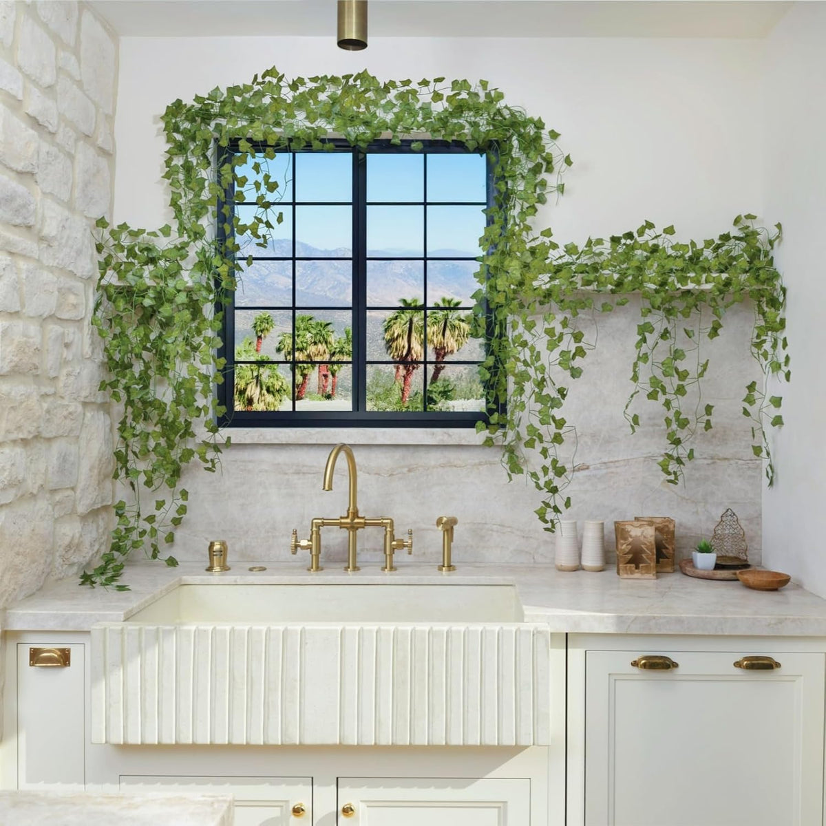 72 Pack 504Ft Artificial Ivy Fake Vines,Ivy Garland Greenery Garland Fake Han...