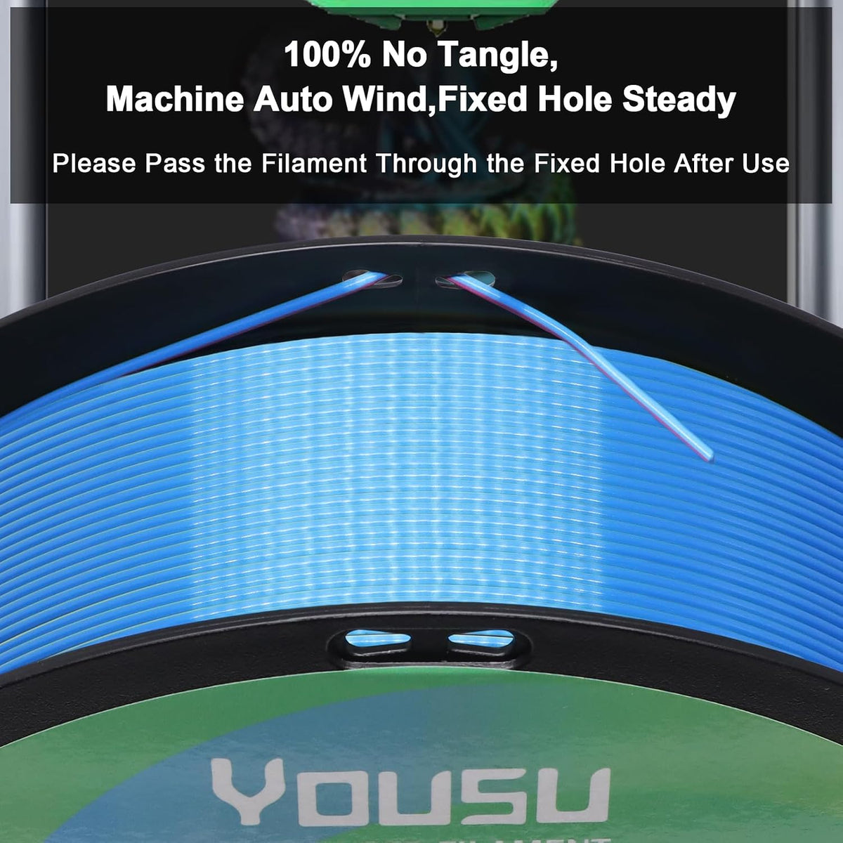 YOUSU 3D Printer Filament Silk PLA Filament Rainbow Color,1.75mm Tri Color PL...