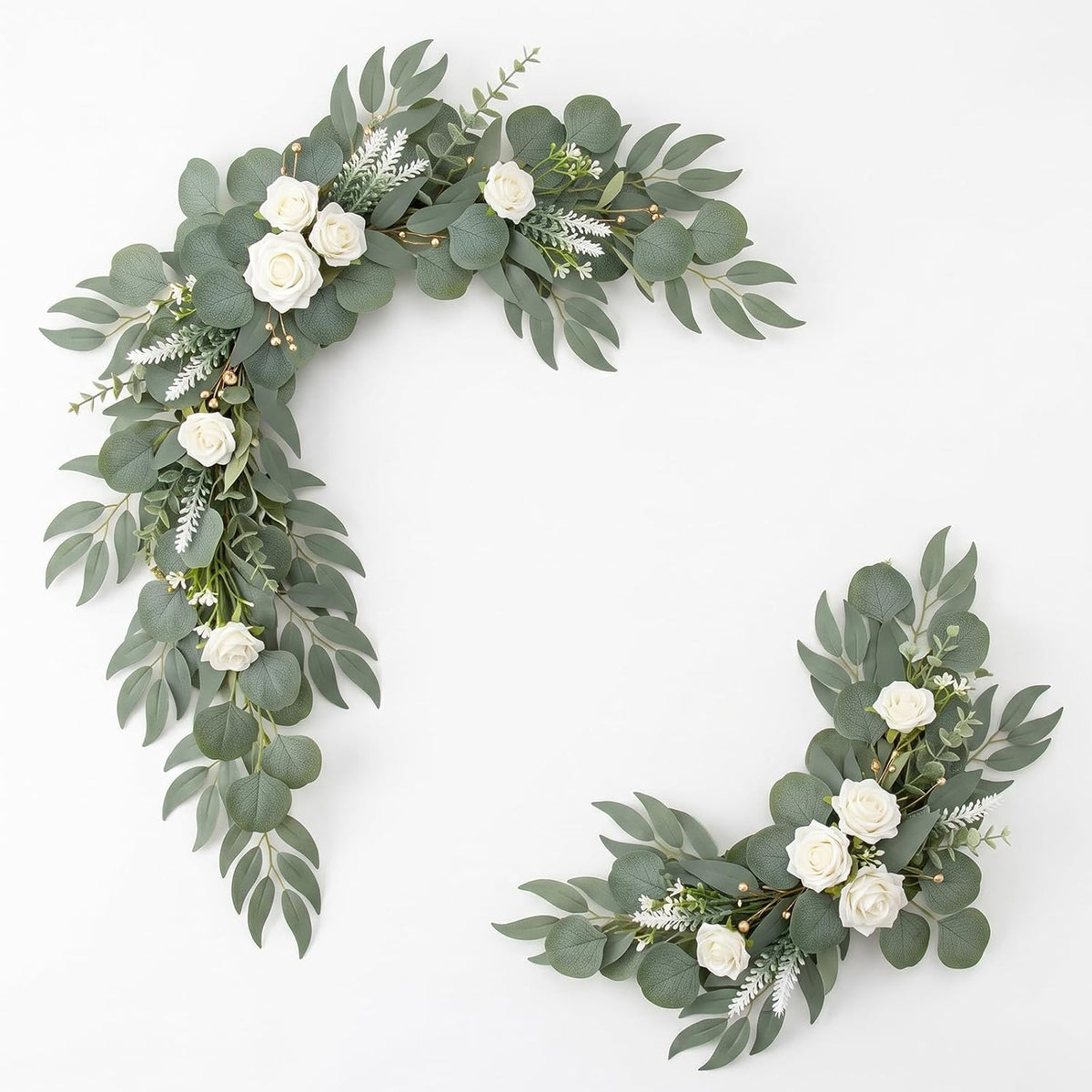 135 Pcs Artificial Eucalyptus Stems, Mixed Greenery Stems for Decor