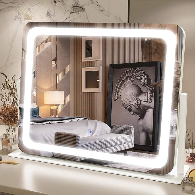 FENNIO Vanity Mirror with Lights 22''x17'' Makeup Mirror with...