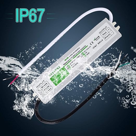 (Pack of 6) LED Driver 60 Watts Waterproof IP67 Power Supply Transformer