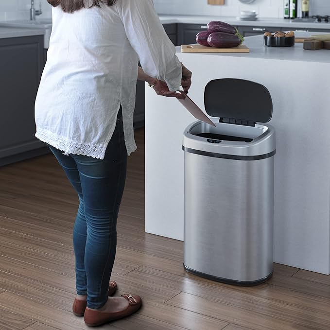 iTouchless 13 Gallon Sensor Kitchen Trash Can