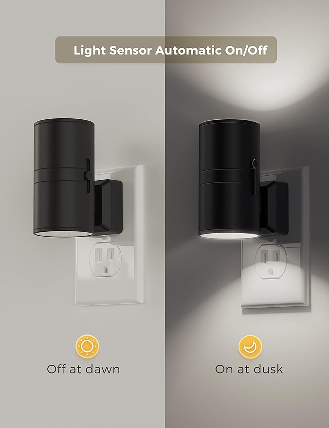 L LOHAS LED Night Light, Bright Wall Plug Night Light, 5000K Daylight White