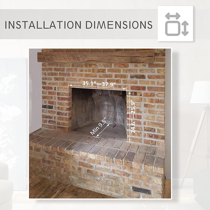 LegendFlame Carl 39" W Electric Fireplace Insert, Fireplace Heater 750/1...