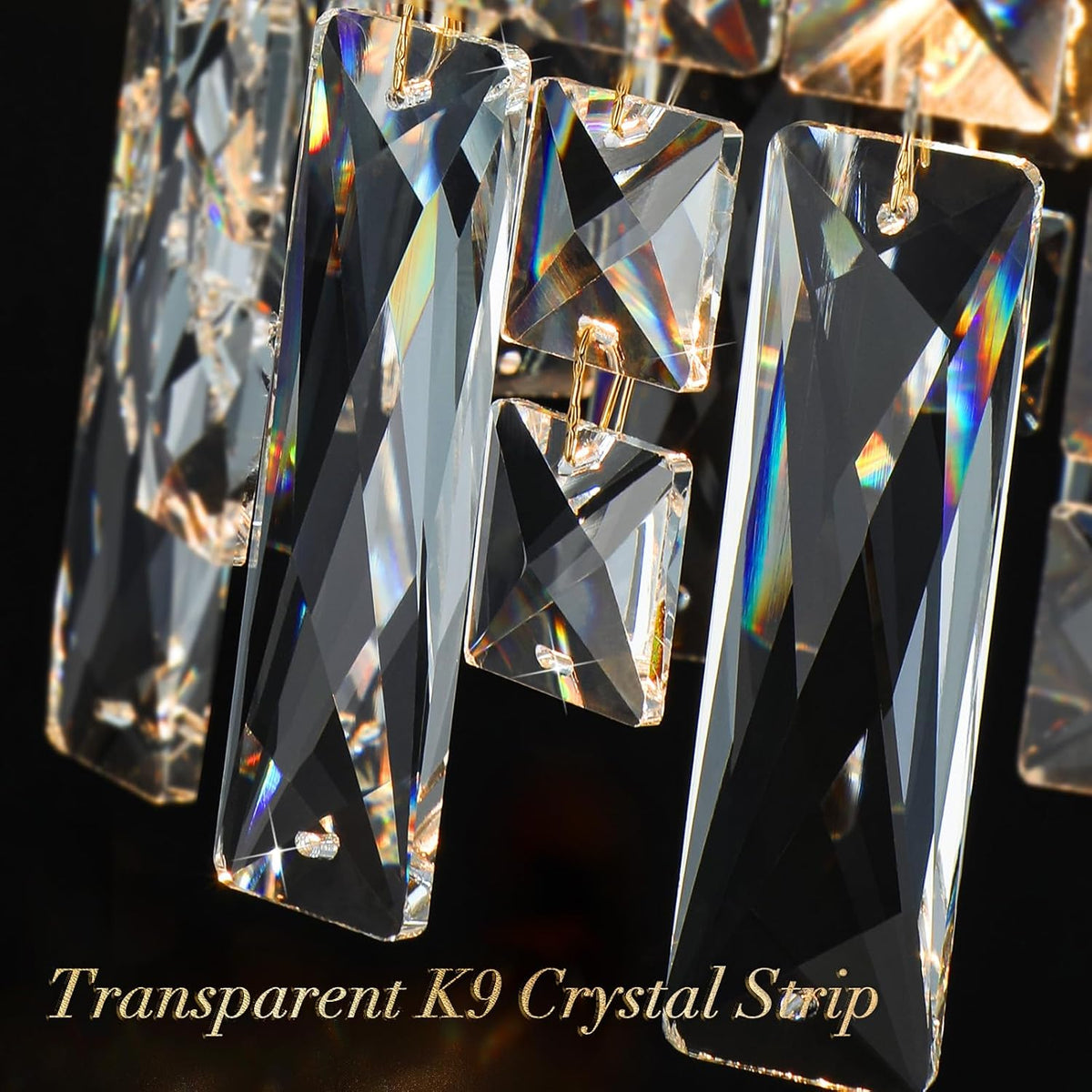 Modern K9 Gold Crystal Pendant Lights Kitchen Island Set of 3