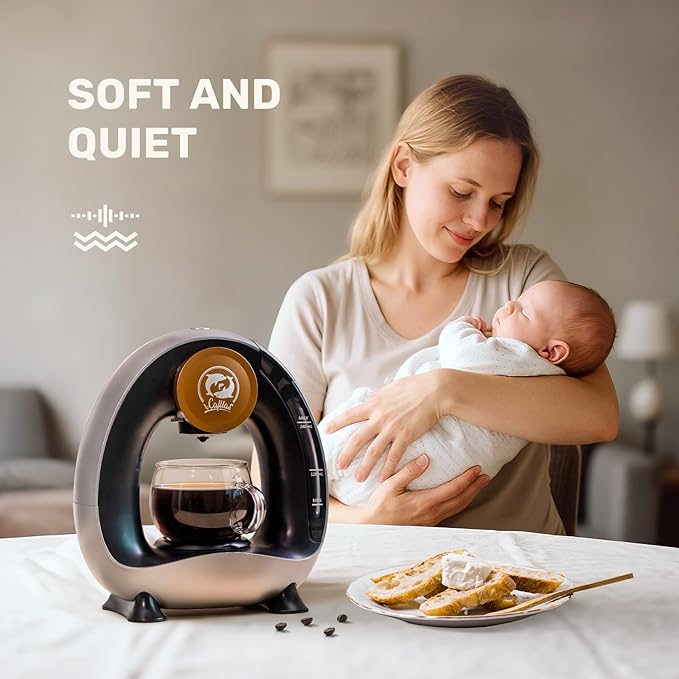 Single Serve Coffee Maker, Fast Brew in 2 minutes, Stylish&Compact Design