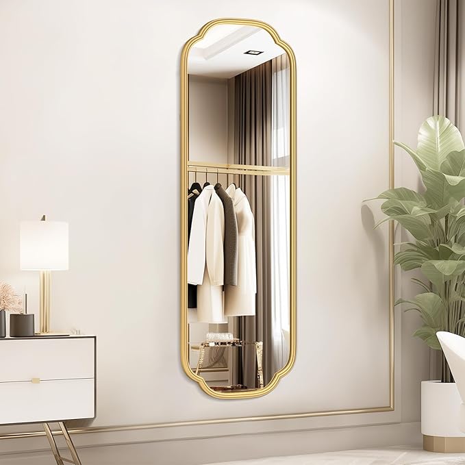 48"x16" Gold Door Mirror Full Length Over The Door