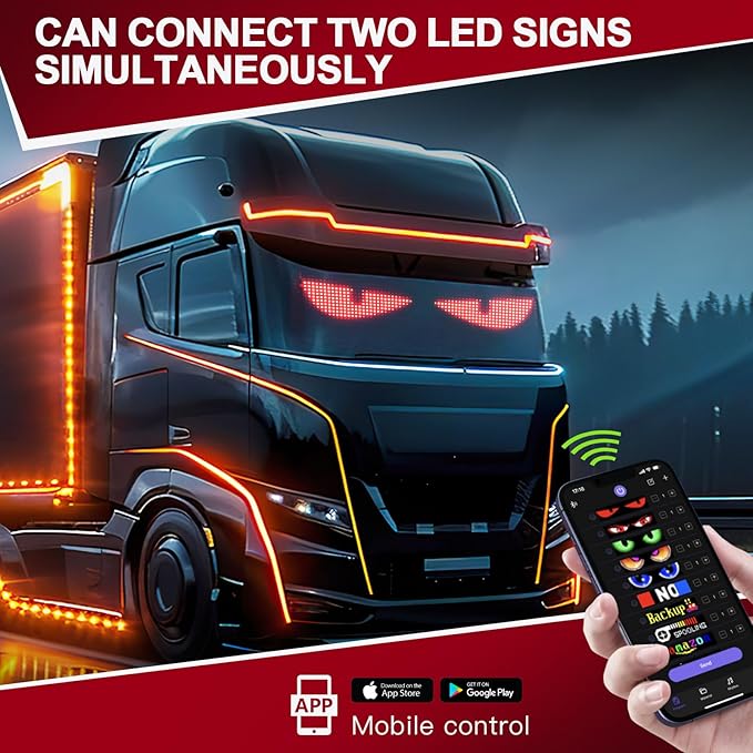 Rayhome Synchronize Multiple Devil Eyes Light, Programmable LED Display
