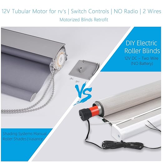 Rollerhouse DC12V 500mA 2 Wires Hard Wired Switch Controlled Electric Roller