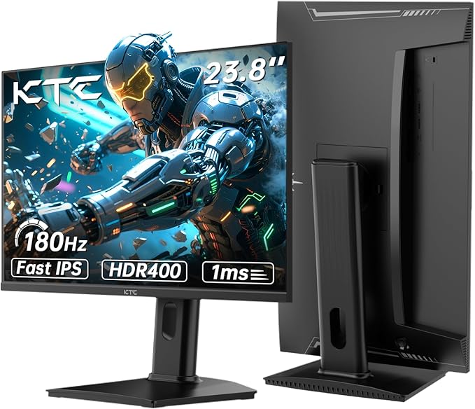 KTC 24 inch Gaming Monitor QHD 180Hz, Fast IPS 1440p Computer Monitor,