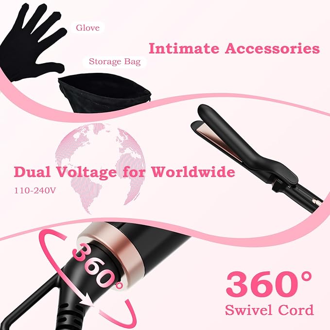 Ufree 5 in 1 Curling Iron with Interchangeable Ceramic Barrels, Curling Wand