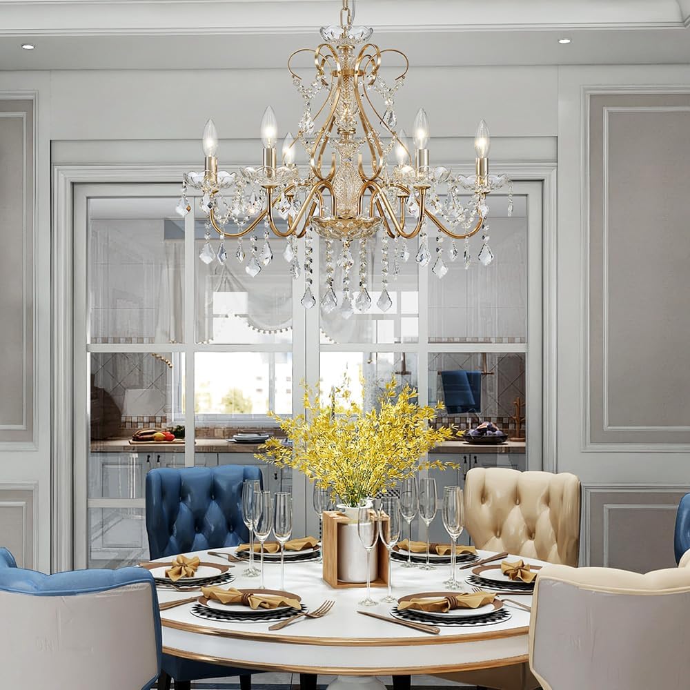 Saint Mossi 6 Light Crystal Chandelier Light Fixture Modern Chandelier Crysta...