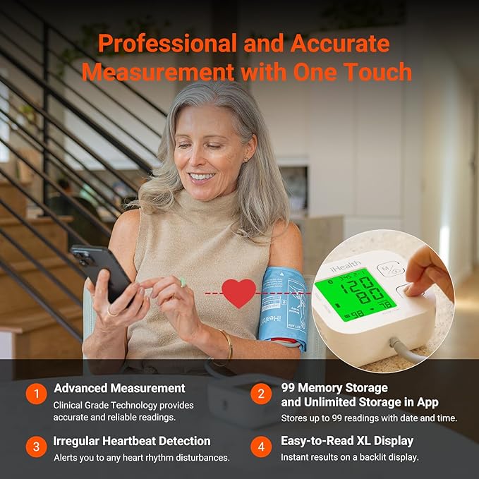 iHealth Track Smart Upper Arm Blood Pressure Monitor